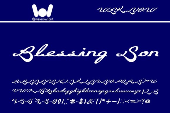 Blessing Son: A Creative Handwritten Font