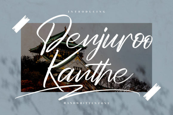 Denjuroo Kanthe: A Handwritten Font for Elegant Design