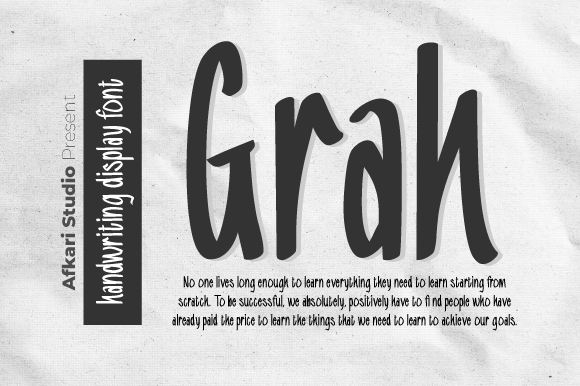 Grah: A Handwritten Font for Elegant Design