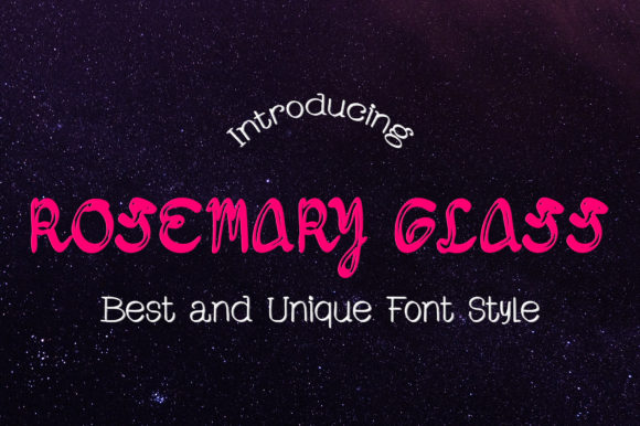 Rosemary Glass: A Charming Script Font