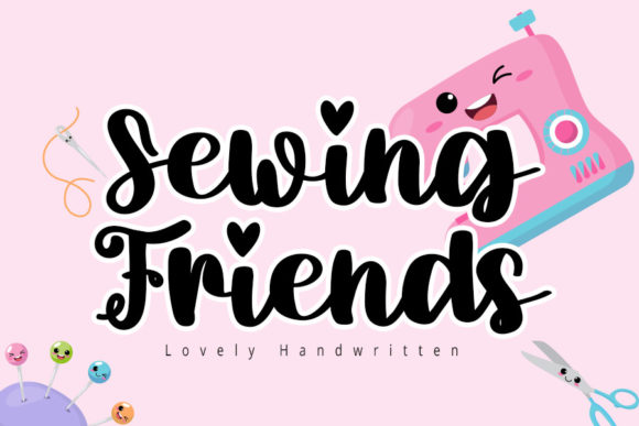 Sewing Friends Font: Playful Typography for Digital Marketing